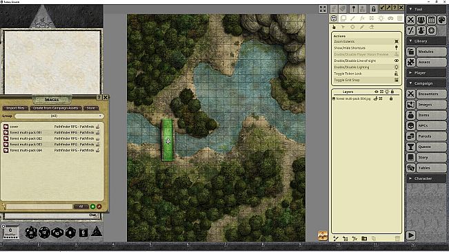 Fantasy Grounds - Pathfinder RPG - Pathfinder Flip-Mat - Forest Multi-Pack