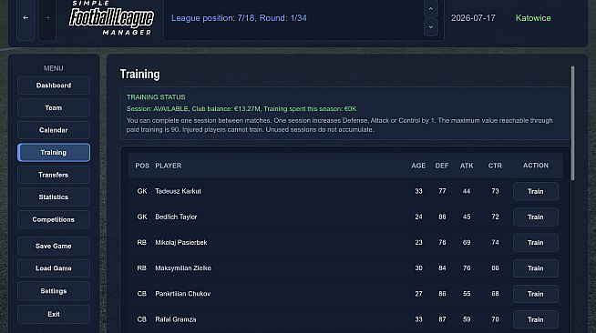 Simple Football League Manager