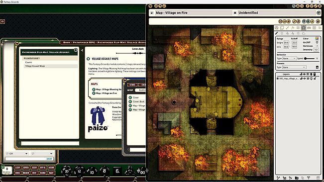 Fantasy Grounds - Pathfinder RPG - Pathfinder Flip-Mat: Village Assault