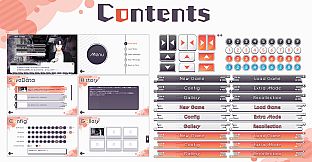 Tyrano Builder - Visual Novel GUI Pack #3 Color-Red [kopanda UI]