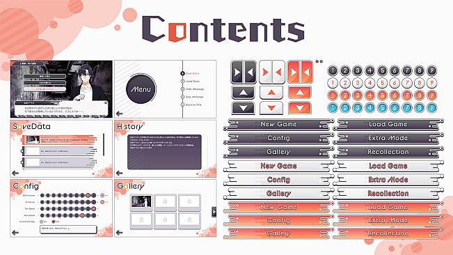 Tyrano Builder - Visual Novel GUI Pack #3 Color-Red [kopanda UI]