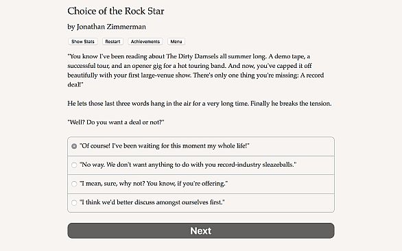 Choice of the Rock Star