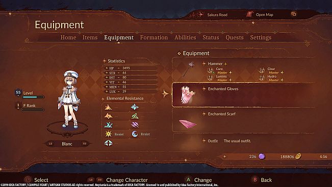 Super Neptunia RPG [Enchanted Series] Equipment Set