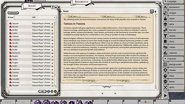 Fantasy Grounds - Panovo Player's Primer