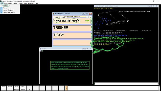 City of Ages: Picture Supportive Text MUD (server and client included)