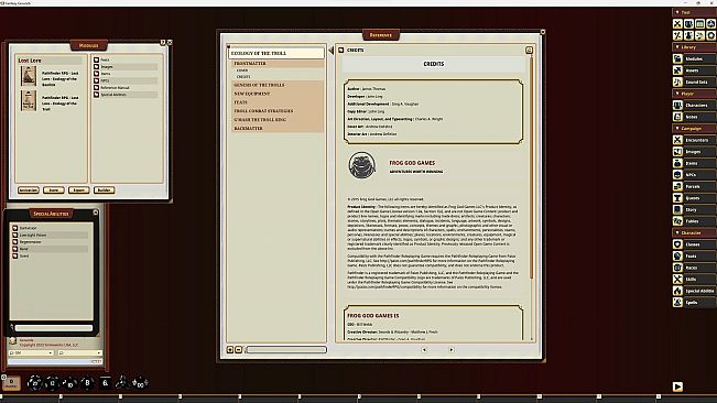 Fantasy Grounds - Lost Lore: Ecology of the troll