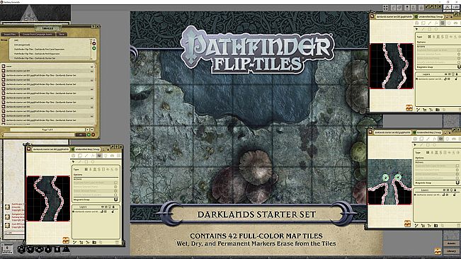 Fantasy Grounds - Pathfinder RPG - Flip-Tiles - Darklands Starter Set
