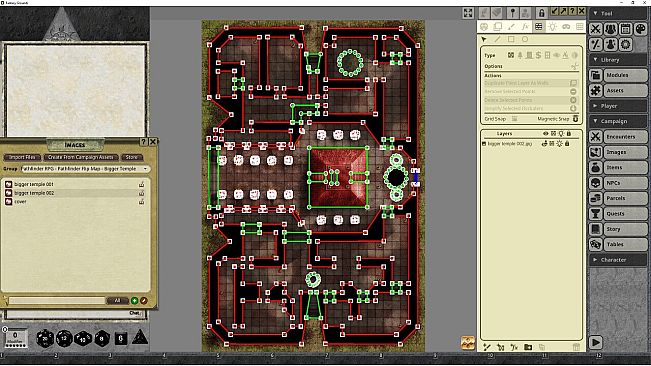 Fantasy Grounds - Pathfinder RPG - Pathfinder Flip-Mat: Bigger Temple