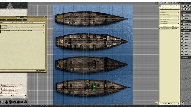 Fantasy Grounds - Pathfinder RPG - Pathfinder Flip-Map - Classic Ship