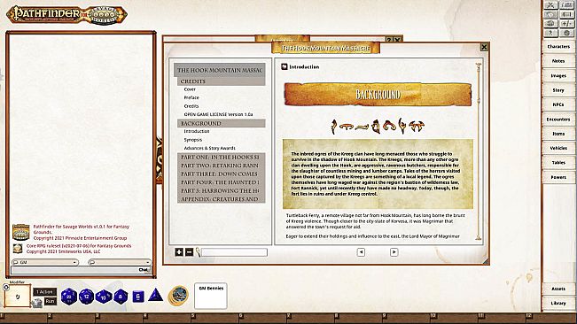 Fantasy Grounds - Pathfinder(R) for Savage Worlds: Rise of the Runelords! Book 3 - The Hook Mountain Massacre