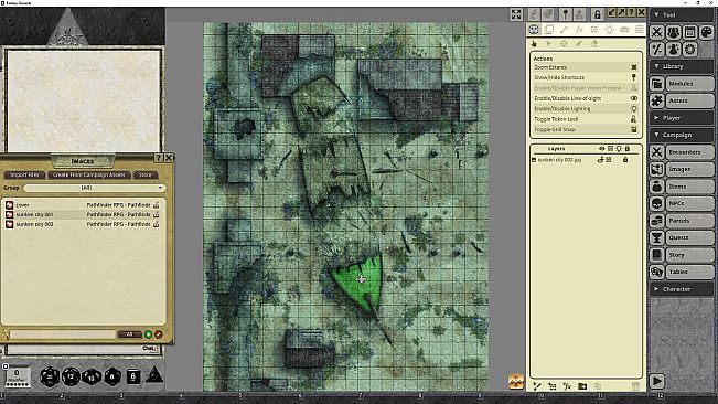 Fantasy Grounds - Pathfinder RPG - Pathfinder Flip-Mat - Sunken City