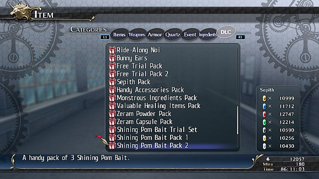 The Legend of Heroes: Trails of Cold Steel - Shining Pom Bait Pack 2