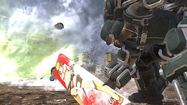 EARTH DEFENSE FORCE 6 - Fencer Weapons: 'OneeChanbara ORIGIN' illustrated 'Disguised Body Pillow'.