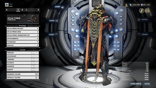 Warframe Atlas Prime Access: Accessories Pack