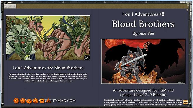 Fantasy Grounds - 1 on 1 Adventures #8: Blood Brothers (3.5E/PFRPG)