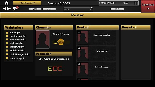 Elite MMA Manager