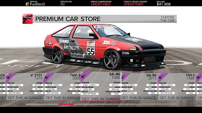 FURIDASHI - PREMIUM CAR: 1986 SA-86