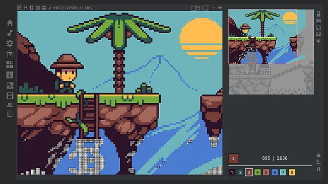 Coloring Game 4 – 3-Bit Palette