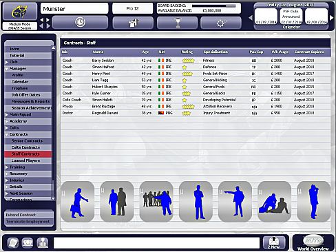 Rugby Union Team Manager 2015