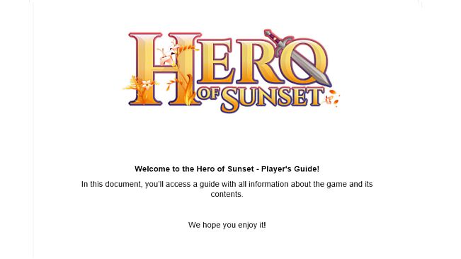 Hero of Sunset - Guide