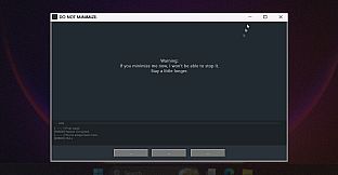 DO NOT MINIMIZE THIS WINDOW