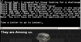 Touch Typing Home Row Speed Grinder - iReact Alien Skin They Are Among Us