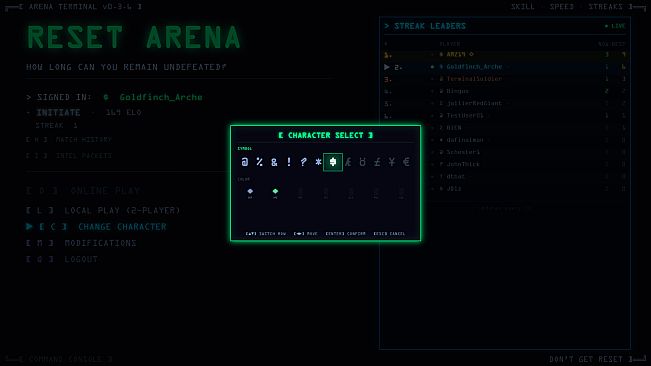 RESET ARENA