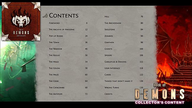 Book of Demons - Collector's Content