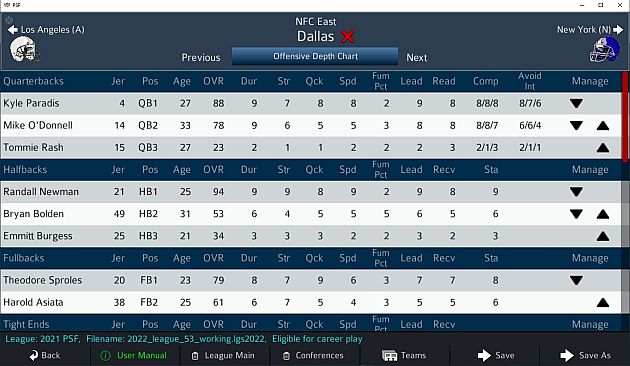 Pro Strategy Football 2022