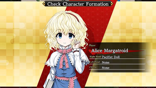 Player character "Alice Margatroid" (Touhou Genso Wanderer -Reloaded-)