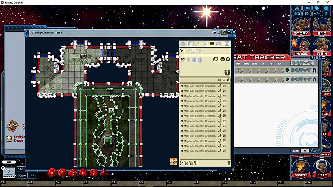 Fantasy Grounds - Pathfinder Map Pack: Starship Chambers