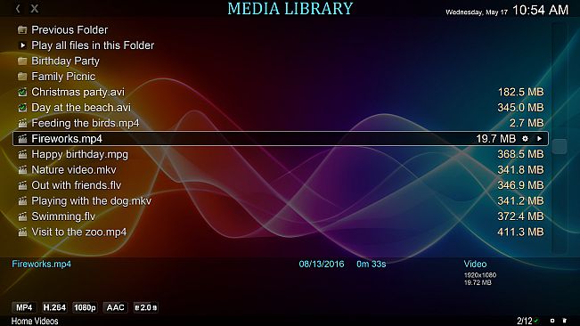 Zoom Player - 4K fullscreen navigation skin