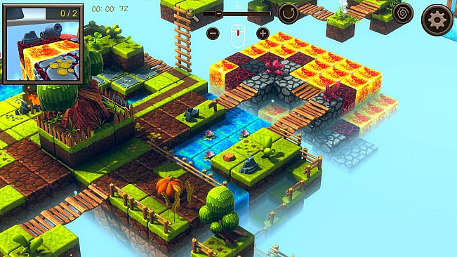 Hidden Cube World Top-Down 3D