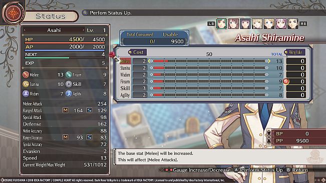 Dark Rose Valkyrie: Economic Points Set
