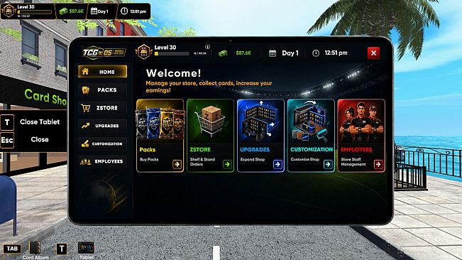 TCG Football Card Shop Simulator