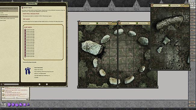 Fantasy Grounds - Pathfinder RPG - GameMaster Map Pack - Ancient Forest