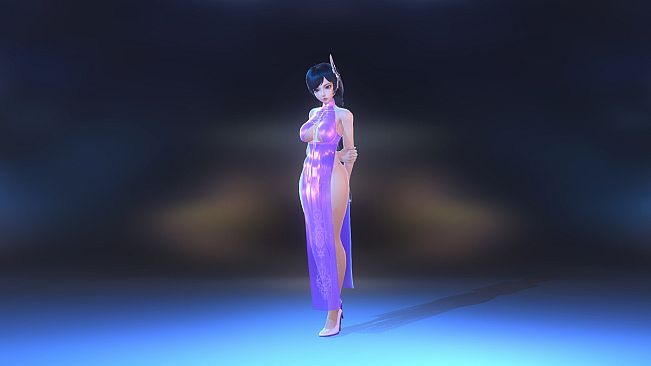 Angel Legion-DLC High-Slit Cheongsam (Purple)