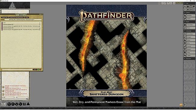 Fantasy Grounds - Pathfinder RPG - Pathfinder Flip-Mat - Shattered Dungeon