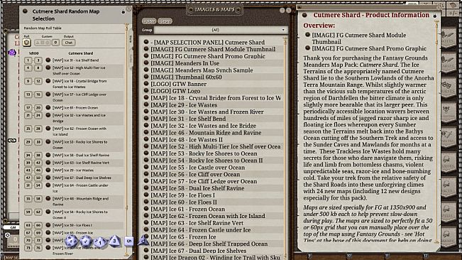 Fantasy Grounds - Meanders Map Pack: Cutmere Shard (Map Pack)