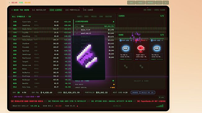 BEAR THE BURN: A Stock Market Deckbuilder