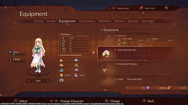 Super Neptunia RPG [Enchanted Series] Equipment Set