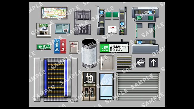 RPG Maker MV - SERIALGAMES LivingGoodCity TILESET LocalStation SET