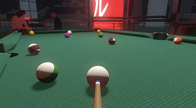Friends Play Pool