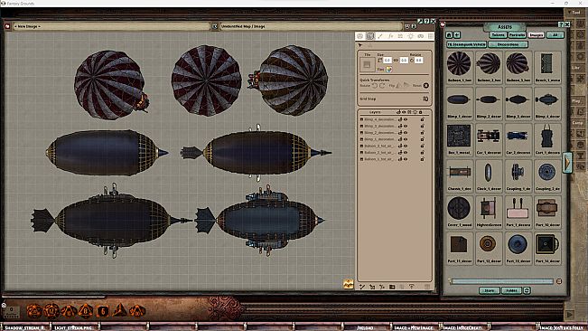 Fantasy Grounds - FG Steampunk Vehicles Map Pack