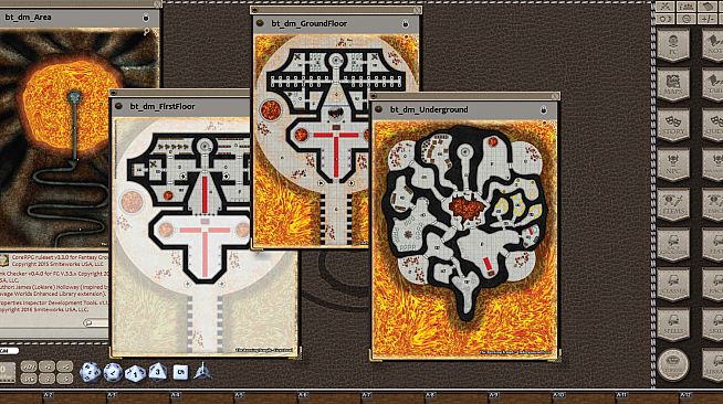 Fantasy Grounds - 0one's Colorprints #3: The Burning Temple (Map Pack)