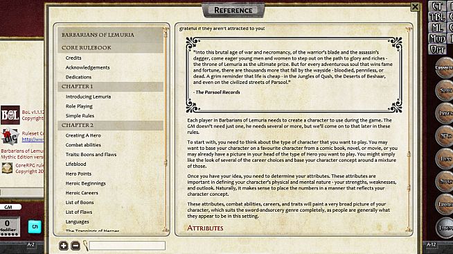 Fantasy Grounds - Ruleset: Barbarians of Lemuria