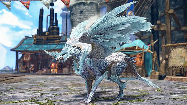 Monster Hunter Rise - "Velkhana Costume" Palamute layered armor set