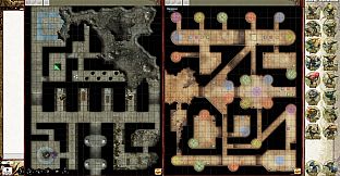 Fantasy Grounds - Pathfinder Flip-Mat: Wizard's Dungeon (Map Pack)