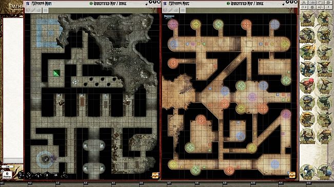 Fantasy Grounds - Pathfinder Flip-Mat: Wizard's Dungeon (Map Pack)