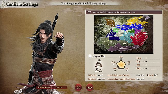 ROMANCE OF THE THREE KINGDOMS 8 REMAKE "The Ravages of Time" Collaboration: Liaoyuan Huo and Sima Yi Officer Data